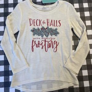 Cooper key - Christmas tee Deck the Halls Cream Long Sleeve Shirt